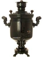 Угольный самовар 5 литров "цилиндр" черный никель, арт. 220512