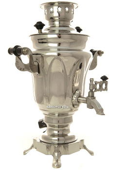 Электрический самовар 1,5 литра никелированный "тюльпан", арт.130204