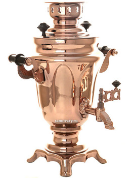 Электрический самовар 1,5 литра "тюльпан" с медным покрытием, арт. 110352