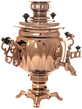 Электрический самовар 3 литра с медным покрытием "овал" с автоматическим отключением при закипании, арт. 131309к