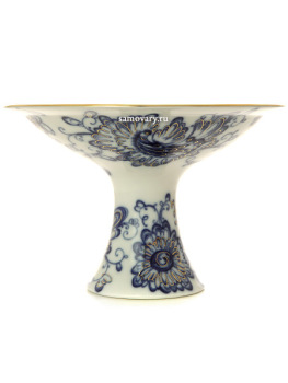 Ваза для фруктов 203 мм форма "Молодежная" рисунок "Поющий сад", Императорский фарфоровый завод