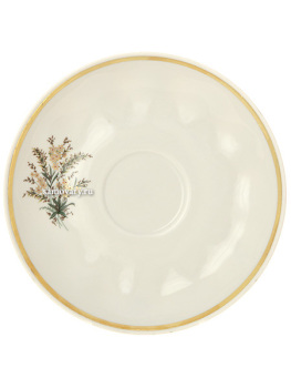 Фарфоровая чашка с блюдцем форма "Тюльпан" рисунок "Нина", Дулево фарфор