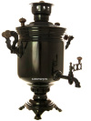 Угольный самовар 5 литров "цилиндр" черный никель, арт. 220512