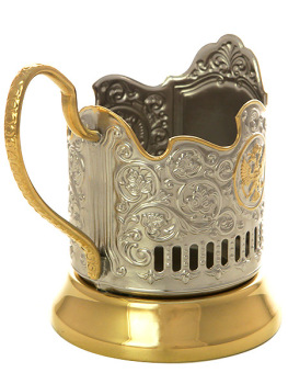 Подстаканник для чая с позолотой "Обезьяна"