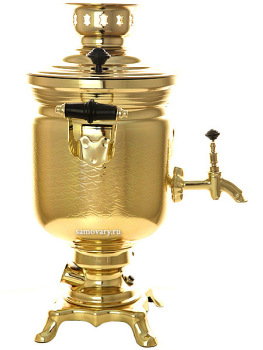 Электрический самовар 3 литра желтый "цилиндр" с автоматическим отключением при закипании, арт. 120304к