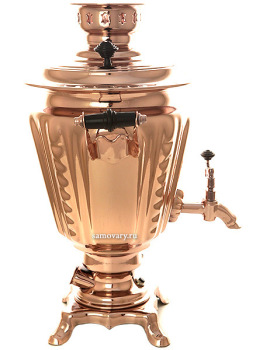 Электрический самовар 3 литра с медным покрытием "конус" с автоматическим отключением при закипании, арт. 120332к