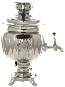 Электрический самовар 3 литра никелированный овал с автоматическим выключением, арт. 110301к