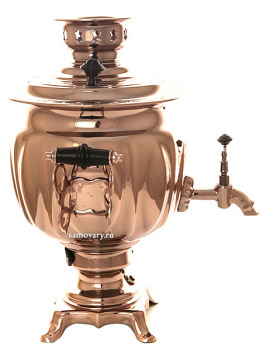 Электрический самовар 3 литра с медным покрытием "овал" с автоматическим отключением при закипании, арт. 131309к