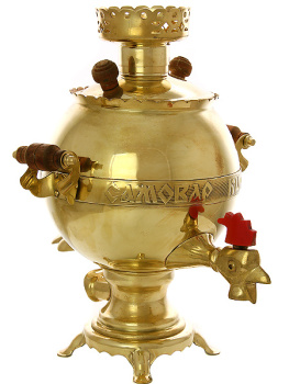 Электрический самовар 3 литра желтый "Петух" старинный, арт. 144203