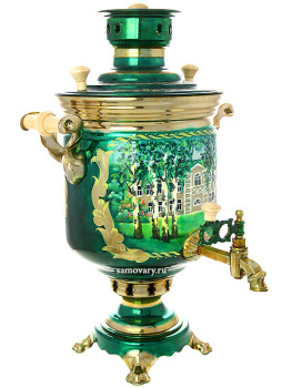 Электрический самовар 10 литров с художественной росписью "Ясная поляна", арт. 160768