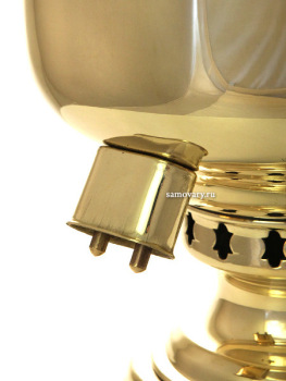 Комбинированный самовар 7 литров желтый "цилиндр", арт. 310538