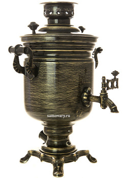 Электрический самовар в наборе 3 литра с художественной росписью "Золотые нити" с автоматическим отключением при закипании, арт. 130471к