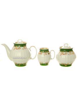 Чайный сервиз форма "Белый Лебедь" рисунок "Кружево" 6/15, Дулевский фарфор