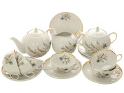 Дулевский чайный сервиз форма "Тюльпан" рисунок "Нина" 6/15