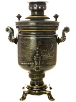 Электрический самовар 3 литра с художественной росписью "Золотые нити" с автоматическим отключением при закипании, арт. 130473к