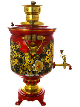 Электрический самовар 10 л с художественной росписью "Кудрина", арт. 121073
