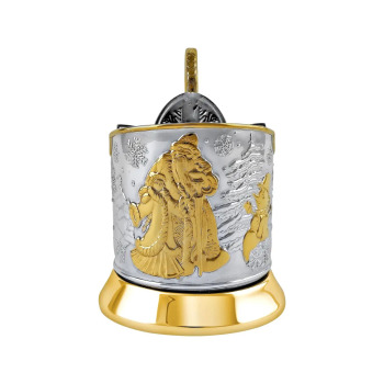 Подстаканник с позолотой "МЧС России" Кольчугино