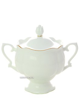 Сахарница форма "Наташа", рисунок "Золотая лента", Императорский фарфоровый завод