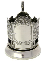 Никелированный подстаканник для нанесения индивидуальной гравировки