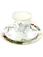Комплект кофейный форма "Майская", рисунок "Балет Жизель", Императорский фарфоровый завод