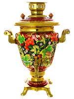 Электрический самовар 3 литра с художественной росписью "Кленовые листья", арт. 103541