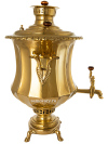 Самовар антикварный на дровах 8 литров латунный форма "кратер" фабрика Тейле, арт. 460561