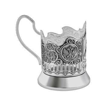 Подстаканник посеребренный "Спасская башня" Кольчугино