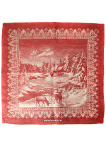 Салфетка "Новогодняя" красная без кружева 45х45