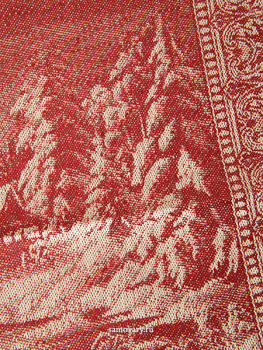 Салфетка "Новогодняя" красная без кружева 45х45