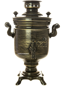 Электрический самовар в наборе 3 литра с художественной росписью "Золотые нити", арт. 130471