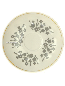 Чашка с блюдцем форма "Тюльпан" рисунок "Голубая герань" Дулевский фарфор