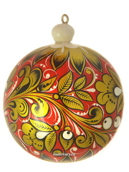 Набор "Дед Мороз и 5 шаров" Хохлома