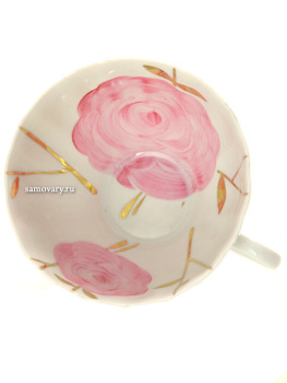 Дулевский чайный сервиз форма "Белый Лебедь" рисунок "Весенний" 6/15