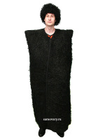 Бурка черная из натуральной овчины