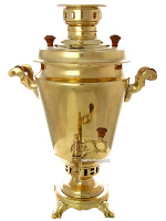 Самовар на дровах 5 литров желтый "конус", арт. 220540 + труба