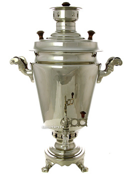Угольный самовар 7 литров "конус" никелированный, арт. 220720