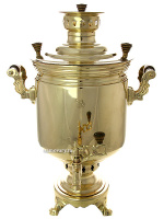 Самовар на дровах 7 литров желтый "цилиндр", арт. 220722