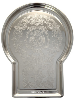 Поднос для самовара "Гитара" никелированный современного производства Кольчугино