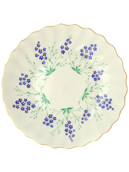 Кофейная чашка с блюдцем форма "Витая", рисунок "У ручья", Императорский фарфоровый завод