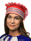 Кокошник красный "Кадриль"