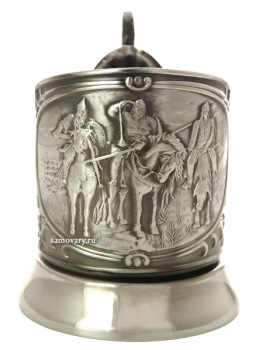 Никелированный подстаканник "Три богатыря" Кольчугино