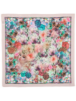 Шелковый Павлопосадский платок  65*65 см, арт. 10102-2