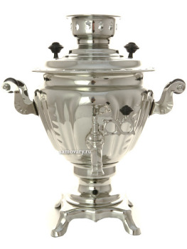 Электрический самовар 2 литра никелированный с автоматическим выключением, арт. 103560к