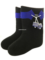 Валенки детские артикул 210О-92 черные с войлочным декором