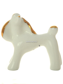 Скульптура "Собака рисунок Золотой", Императорский фарфоровый завод