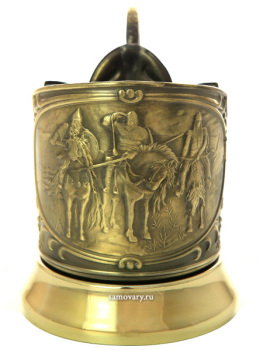 Латунный подстаканник "Три богатыря" завод Кольчугино