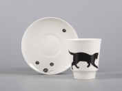 Чашка с блюдцем 165мл, "Майская" рисунок "Веселый клубочек", Императорский фарфоровый завод