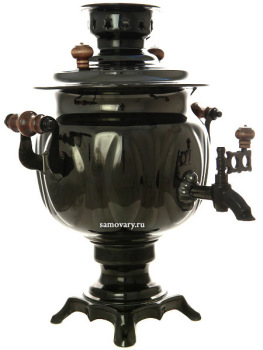 Электрический самовар 3 л "овал" с покрытием черный никель, арт. 135850