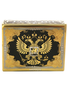 Футляр для спичек Златоуст "Рысь с рысенком"