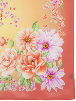 Шелковый Павлопосадский платок  65*65 см, арт. 1503-3